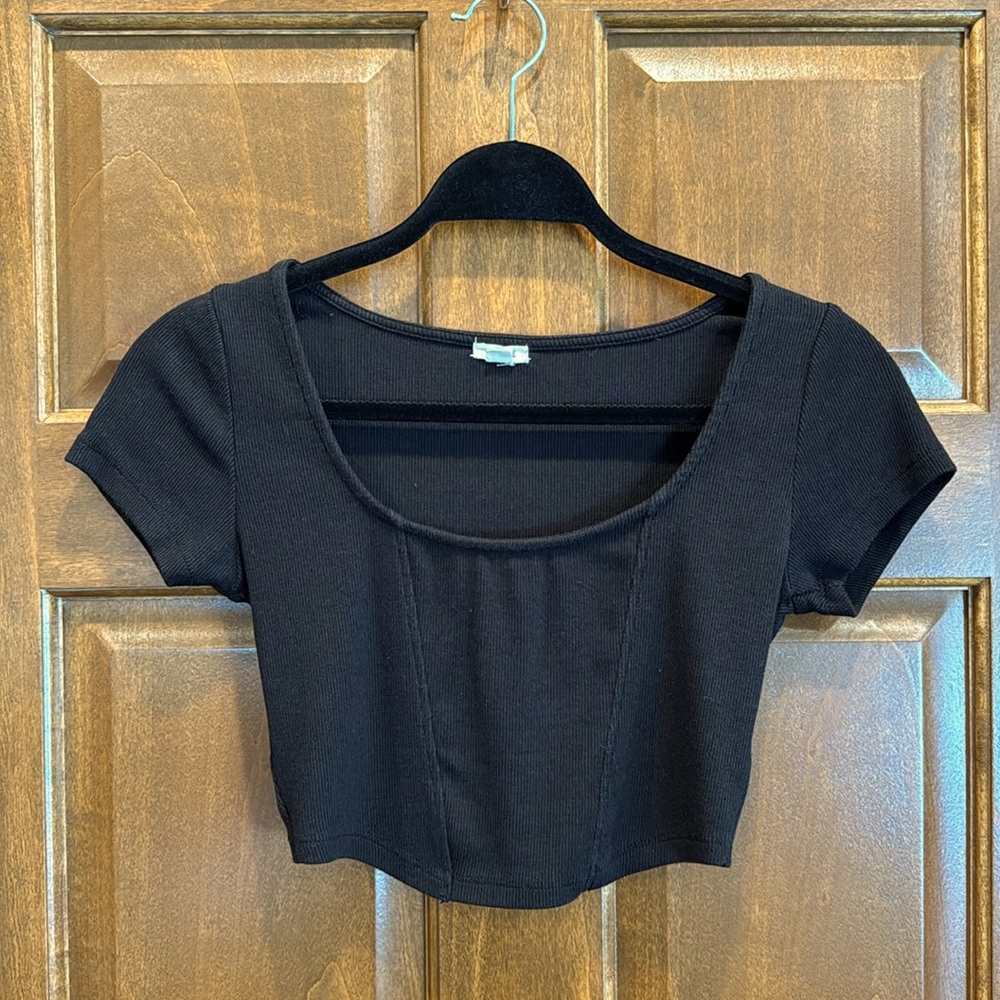 Garage Crop Top, Women’s size Small, Black